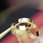 Chic Gold Love Necklace with Interlocking Rings - Image 5