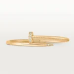 Chic Gold Nail Bangle Bracelet for a Striking Statement - Image 3