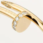 Chic Gold Nail Bangle Bracelet for a Striking Statement - Image 5