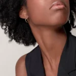 Chic Gold Nail Hoop Earrings for a Modern Statement - Image 3