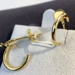 Chic Gold Nail Hoop Earrings for a Modern Statement - Image 5