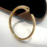 Chic Gold Panther Bracelet with Sparkling Accents - Image 3