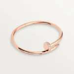 Chic Rose Gold Nail Bangle Bracelet for a Striking Statement
