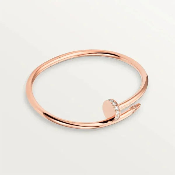 Chic Rose Gold Nail Bangle Bracelet for a Striking Statement