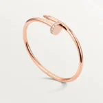 Chic Rose Gold Nail Bangle Bracelet for a Striking Statement - Image 2