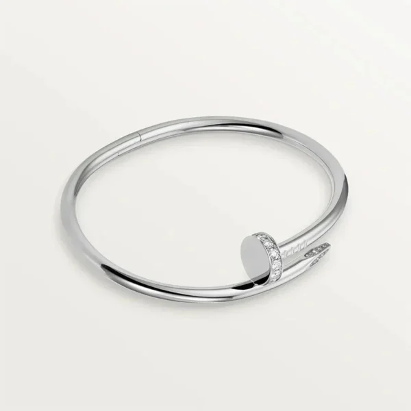 Chic Silver Nail Bangle Bracelet for a Striking Statement
