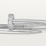 Chic Silver Nail Bangle Bracelet for a Striking Statement - Image 6