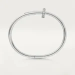 Chic Silver Nail Bangle Bracelet for a Striking Statement - Image 3