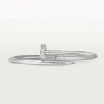Chic Silver Nail Bangle Bracelet for a Striking Statement - Image 4