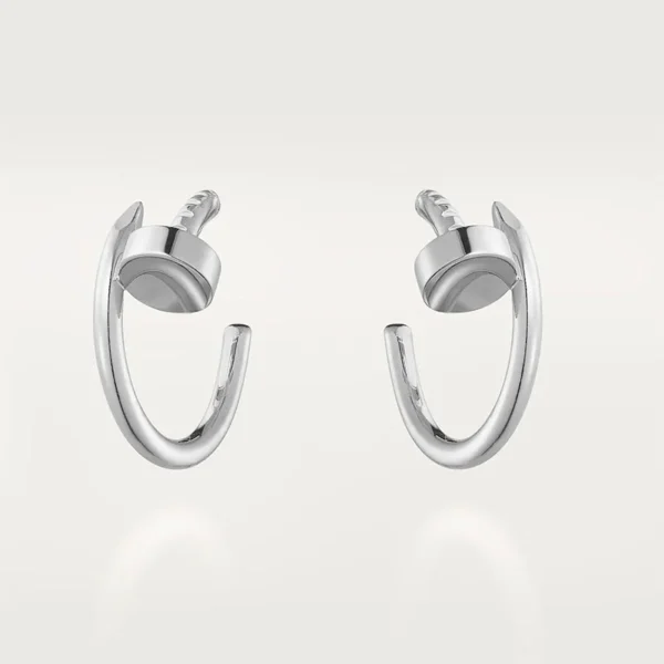 Chic Silver Nail Hoop Earrings for a Modern Statement
