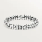 Edgy Medium Silver Studded Bracelet A Bold Statement Accessory