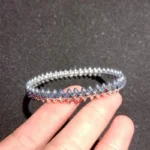 Edgy Medium Silver Studded Bracelet A Bold Statement Accessory - Image 4