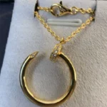 Elegant Gold Circle Pendant Necklace for Timeless Style - Image 3