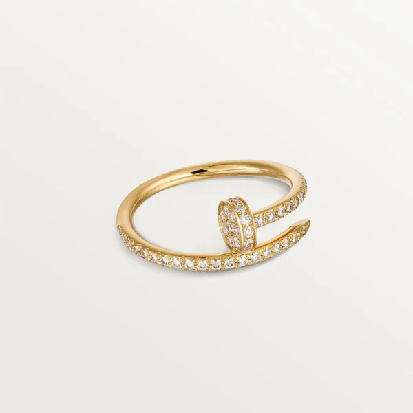 Elegant Gold Snake Ring with Sparkling Stone Accents
