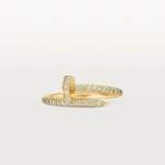 Elegant Gold Snake Ring with Sparkling Stone Accents - Image 3