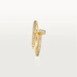 Elegant Gold Snake Ring with Sparkling Stone Accents - Image 4