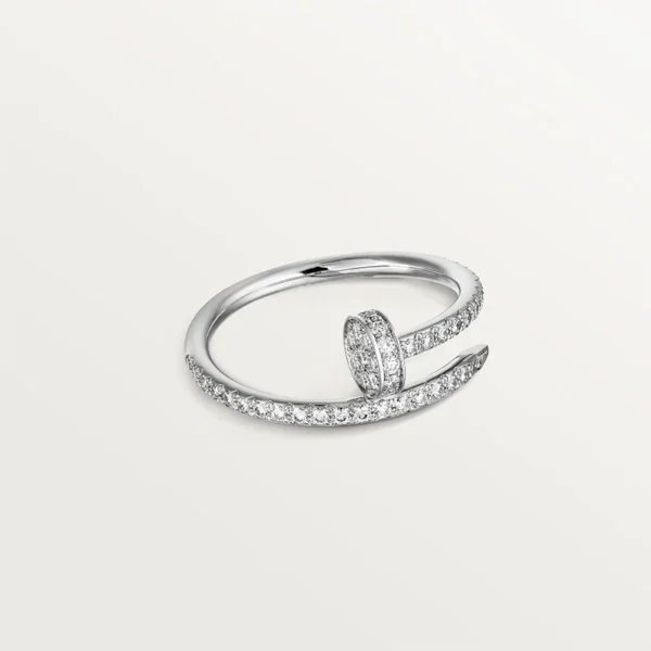Elegant Silver Snake Ring with Sparkling Stone Accents